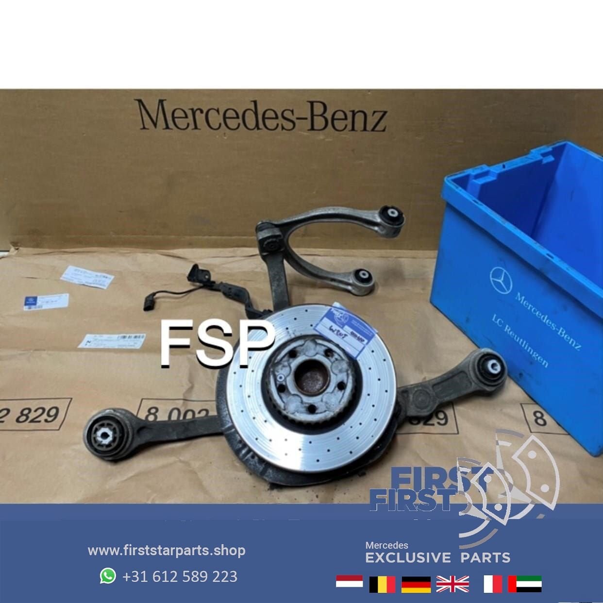 W205 COMPLEET FUSEE  + DRAAGARMEN LINKS Mercedes C Klasse 20, Gebruikt, -, Ophalen of Verzenden, -