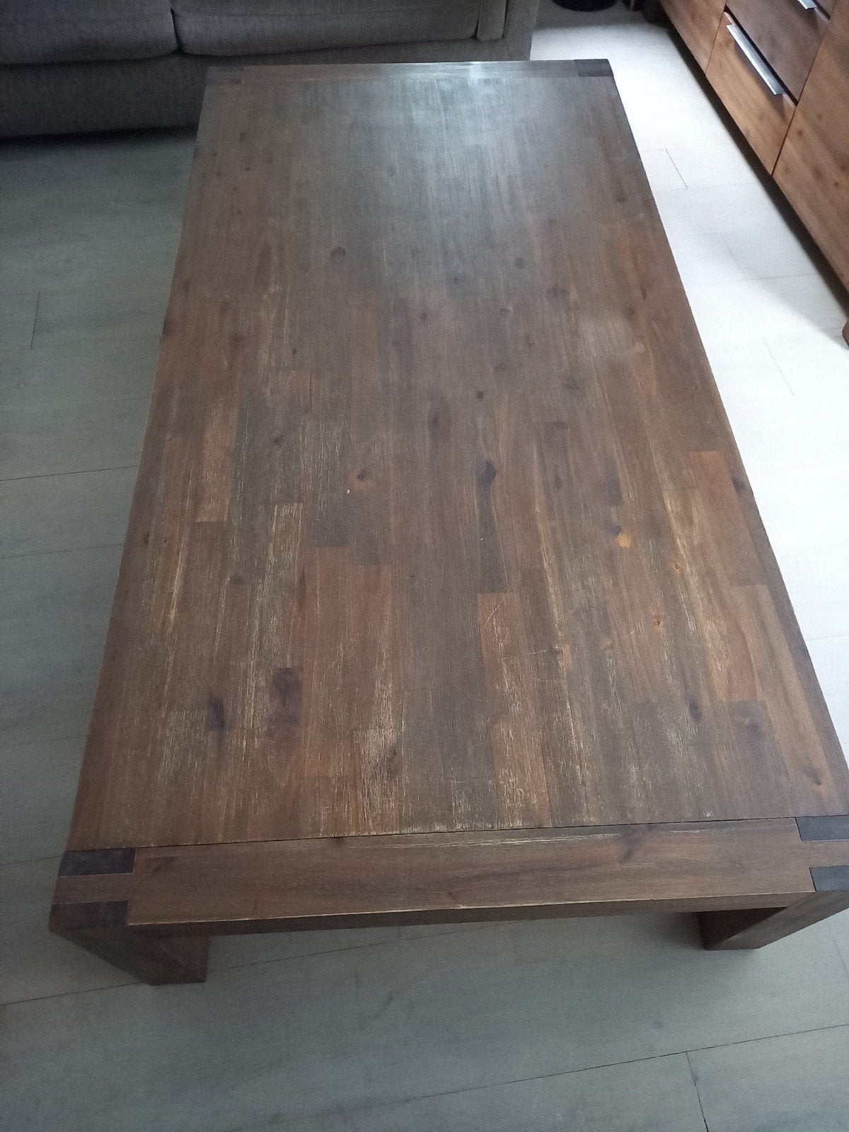 grote salontafel 200 x 100cm, Ophalen, Gebruikt, 100 tot 150 cm, 200 cm of meer
