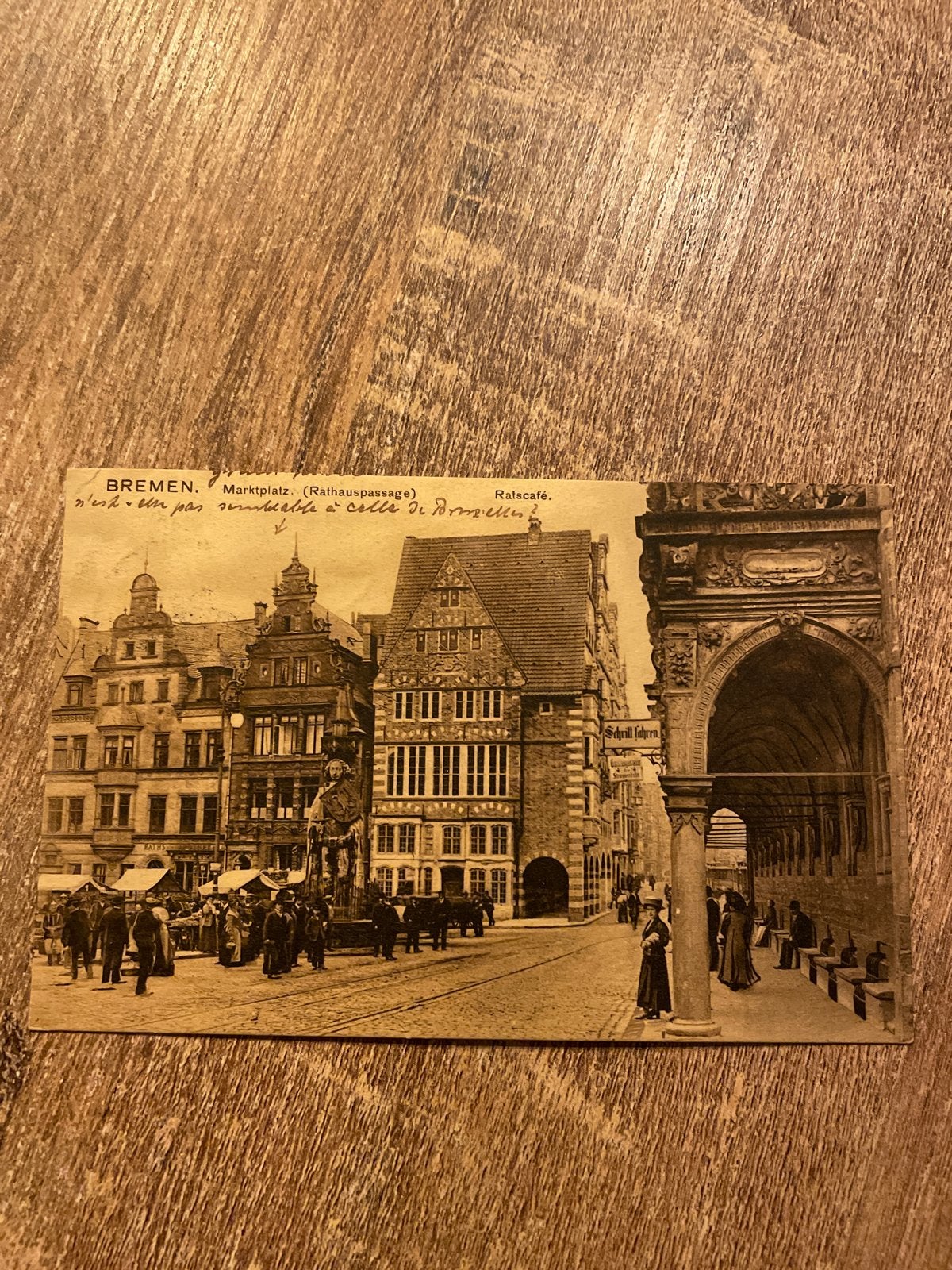 Oude Ansichtkaart Bremen Marktplatz (Rathauspassage) Rats-Ca, Ophalen of Verzenden, Voor 1920, Gelopen, Duitsland