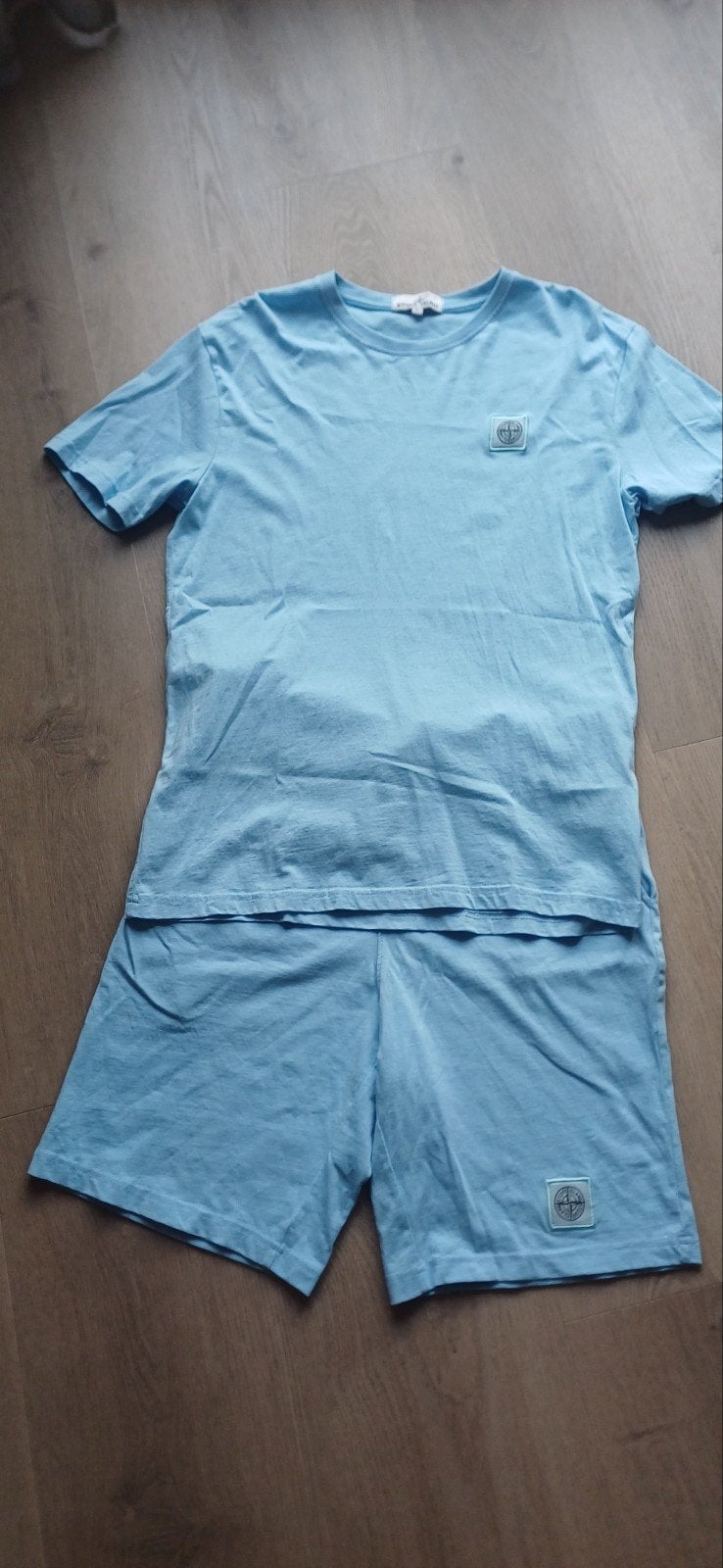Stone Island set licht blauw, Maat 52/54 (L), Blauw, Ophalen of Verzenden, Algemeen
