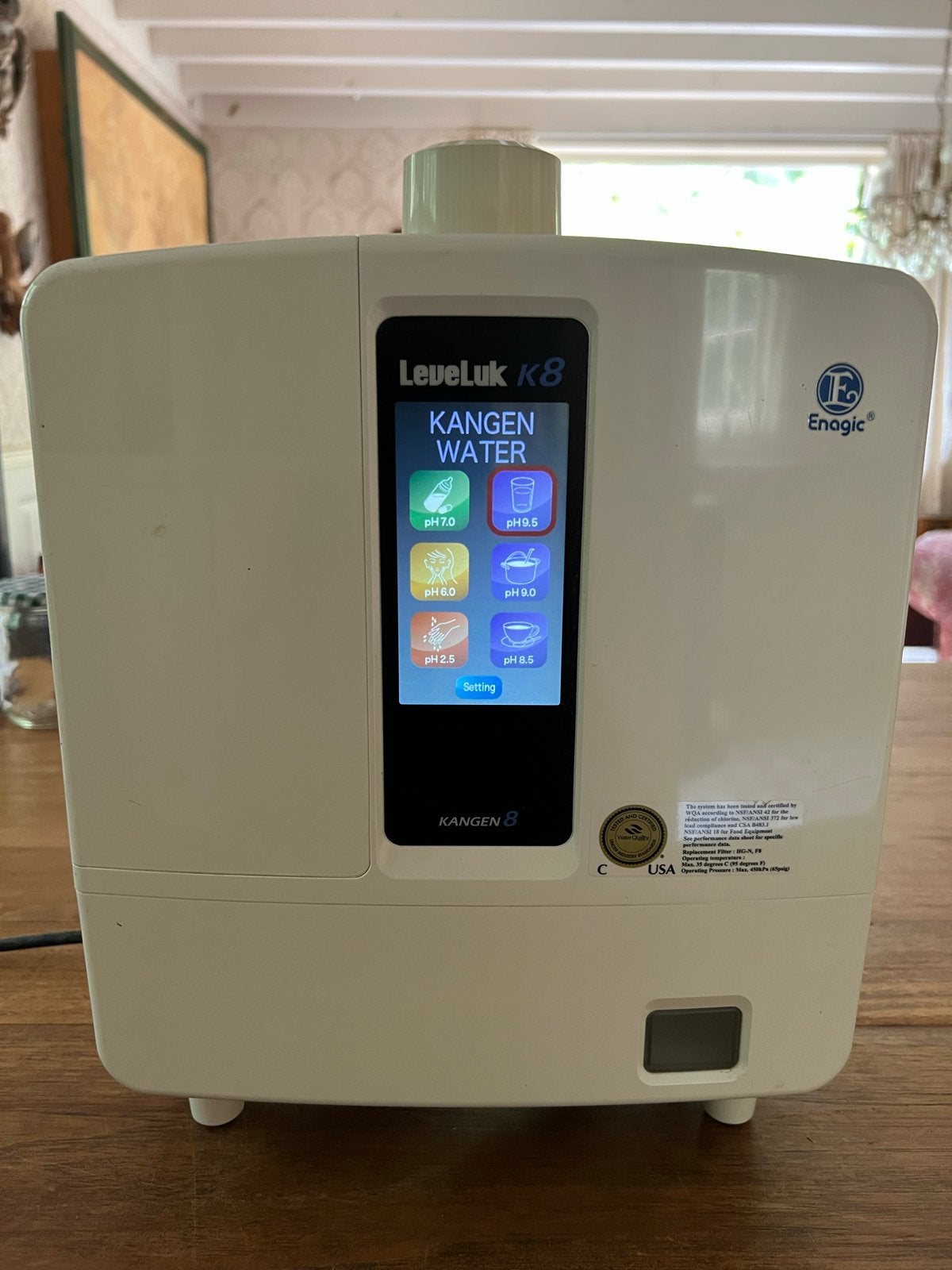 Leveluk K8 waterionisator - Zo goed als nieuw, complete set, Ophalen, Zo goed als nieuw