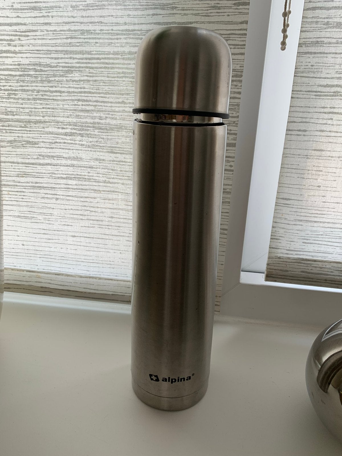 Alpina Thermosfles RVS - 1liter, Ophalen, Zilver, Metaal, Overige merken