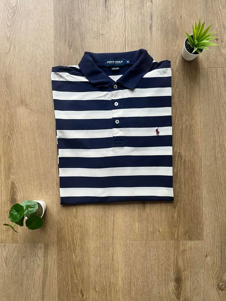 Polo Golf Shirt - Gestreept - Maat XL, Ophalen of Verzenden, Zo goed als nieuw, Maat 56/58 (XL), Blauw