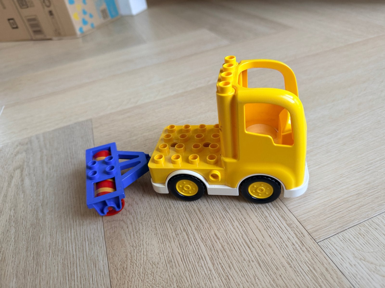 Gele Duplo vrachtwagen met aanhanger, Kinderen en Baby's, Ophalen, Gebruikt, Overige merken