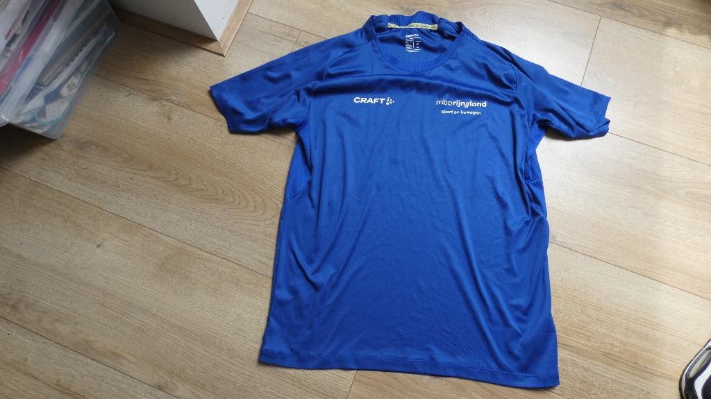 Blauw sport shirt van MBO Rijnland sport en bewegen, Ophalen of Verzenden, Zo goed als nieuw, MBO Rijnland, Algemeen