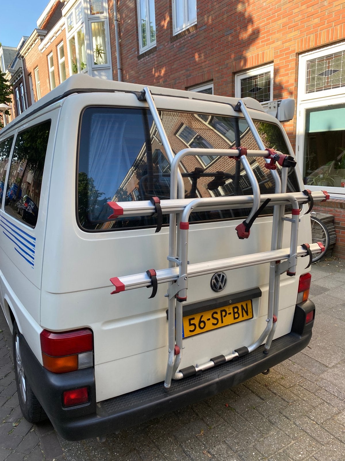 Fietsendrager voor VW T4 - Carry-Bike, Auto diversen, Fietsendragers, Ophalen, 2 fietsen, Gebruikt, Achterklepdrager
