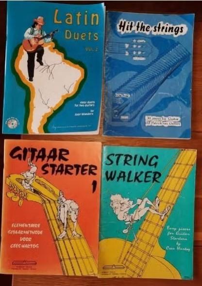 Lesboeken gitaar etc. starterset oa gitaarstarter hartog +3, Ophalen of Verzenden, Gebruikt, Les of Cursus, Gitaar