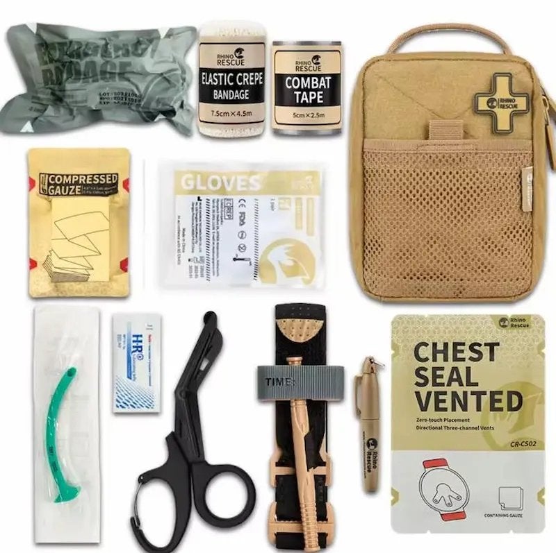 EMT Trauma Kit – Compacte EHBO-set in Tan Pouch, Ophalen of Verzenden, Nieuw