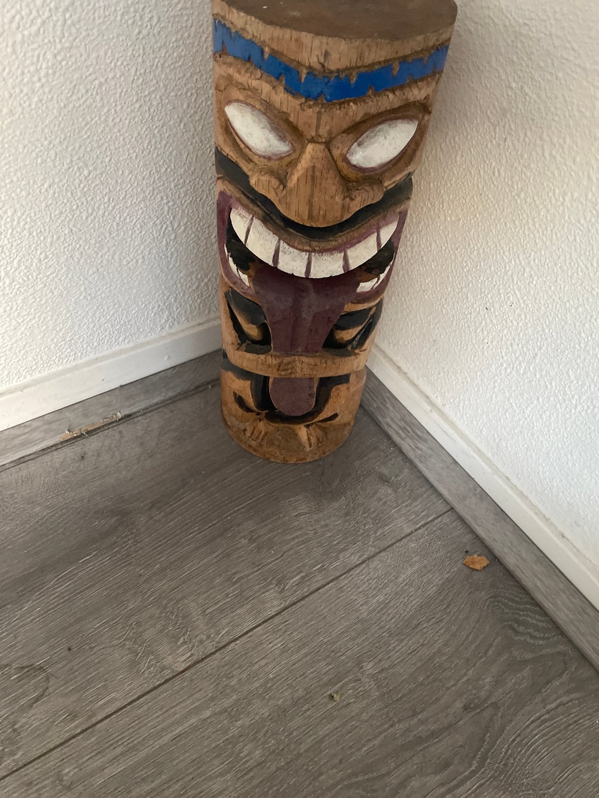 Houten Tiki Totempaal - Handgesneden Decoratie, Antiek en Kunst, Kunst | Beelden en Houtsnijwerken, Verzenden, 20 - 50 cm, Hout