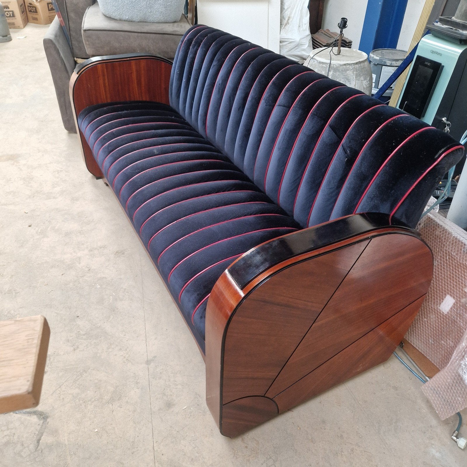 Vintage Art Deco Bank - Zeer Nette Staat, Huis en Inrichting, Hout, Gebruikt, Driepersoons, 75 tot 100 cm