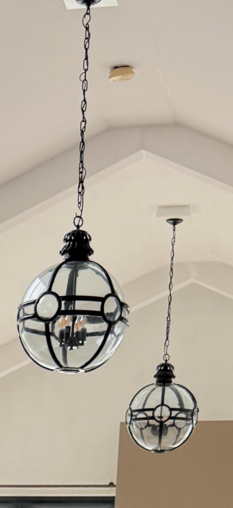 Hanglamp Metaal Pimlico Globe Lantaarn Verdigris Brons - XL