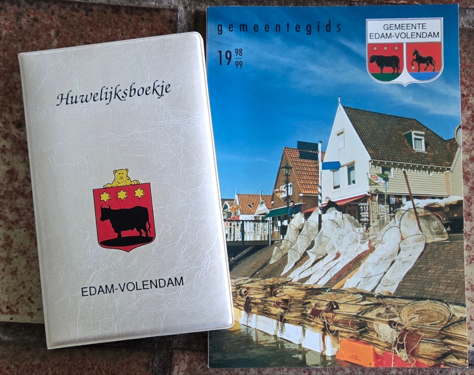 Gemeente EDAM-VOLENDAM omslag huwelijksboekje en diversen, Ophalen of Verzenden, Zo goed als nieuw