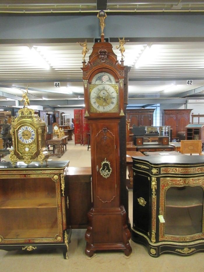 Oer 10322 18e eeuws staand horloge "Uyterweer Rotterdam", Antiek en Kunst, Ophalen