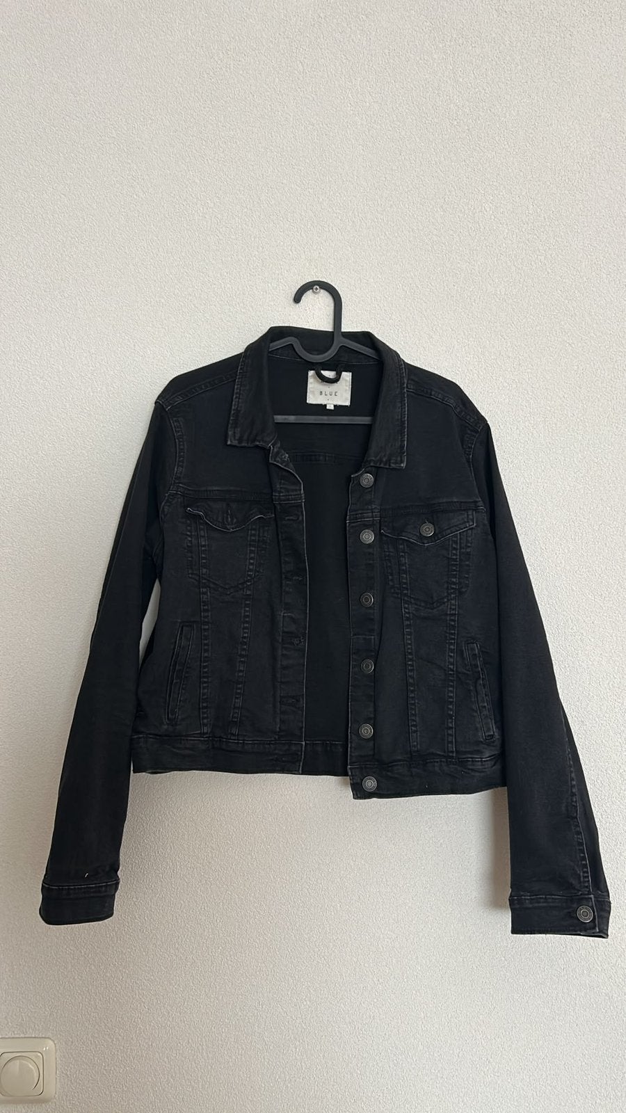 Jeans jasje maat l zwart Anti Blue, Ophalen of Verzenden, Zo goed als nieuw, Maat 42/44 (L), Zwart