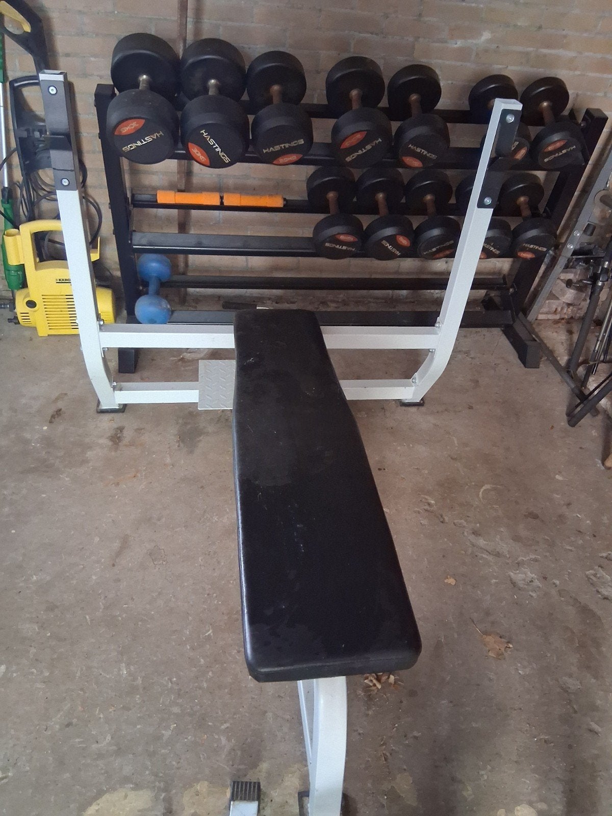 Brede Halterbank / Bankdrukbank / Bench Press bank te koop!, Sport en Fitness, Fitnessmaterialen, Ophalen, Zo goed als nieuw, Fitnessbank