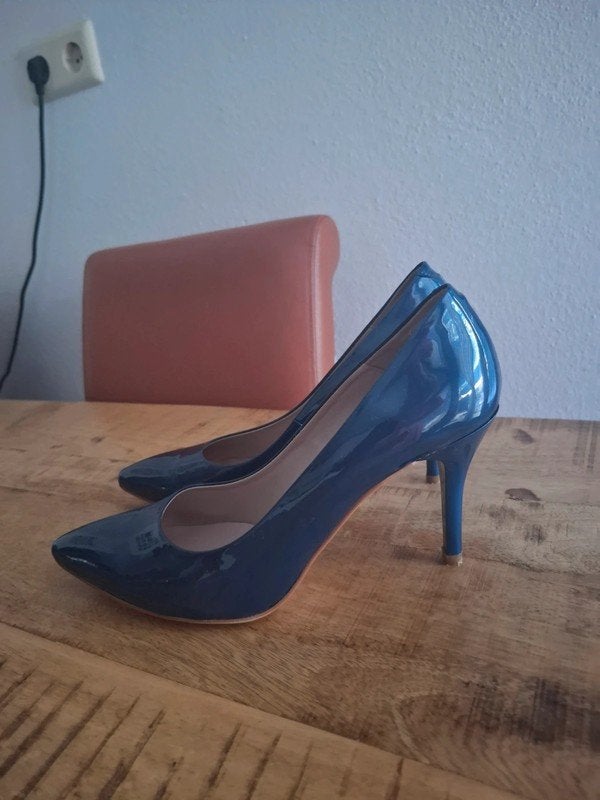 Stefano Lauran hakken blauw lakleer maat 40, Blauw, Ophalen of Verzenden, Zo goed als nieuw, Stefano Lauran