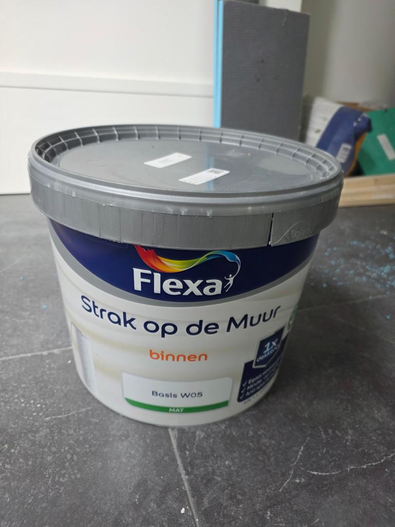 Flexa strak op de muur - Intuïtive - 10 Liter, 10 tot 15 liter, Ophalen, Nieuw, Wit