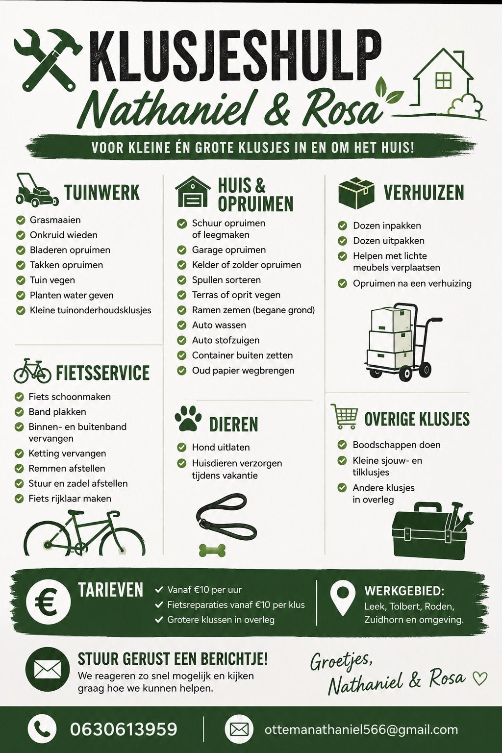 Klusjeshulp – Nathaniel & Rosa, Fietsen en Brommers, Fietsen | Racefietsen, Ophalen