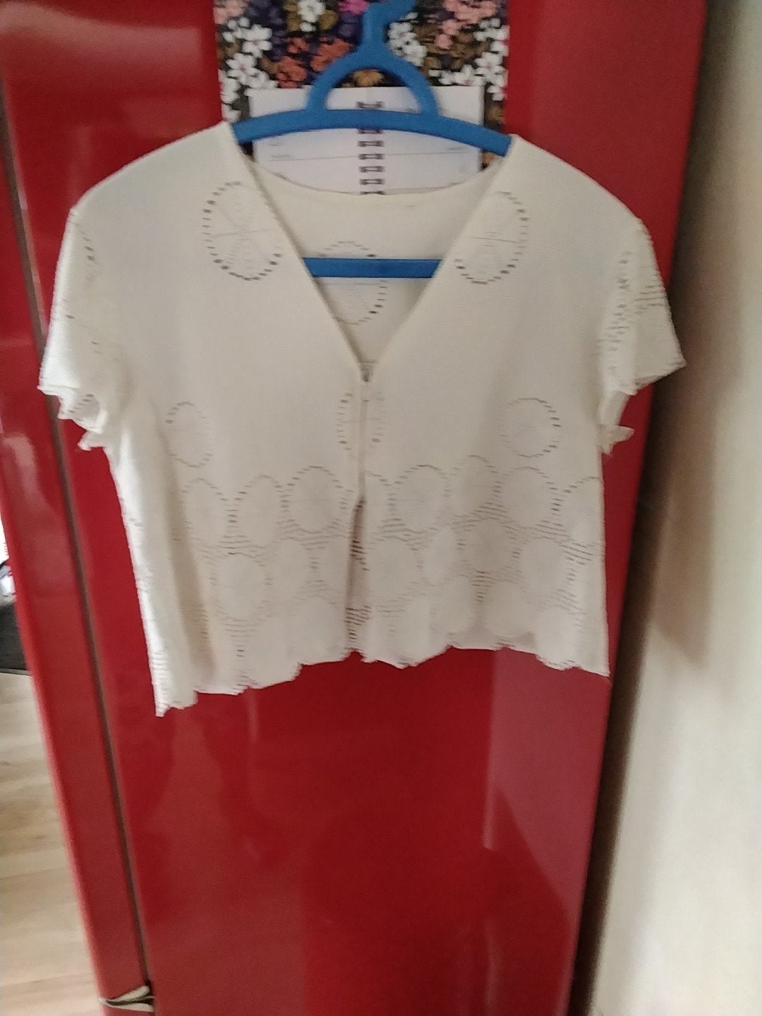 wit kort vestje maat M, Ophalen of Verzenden, Gedragen, Maat 38/40 (M), Wit
