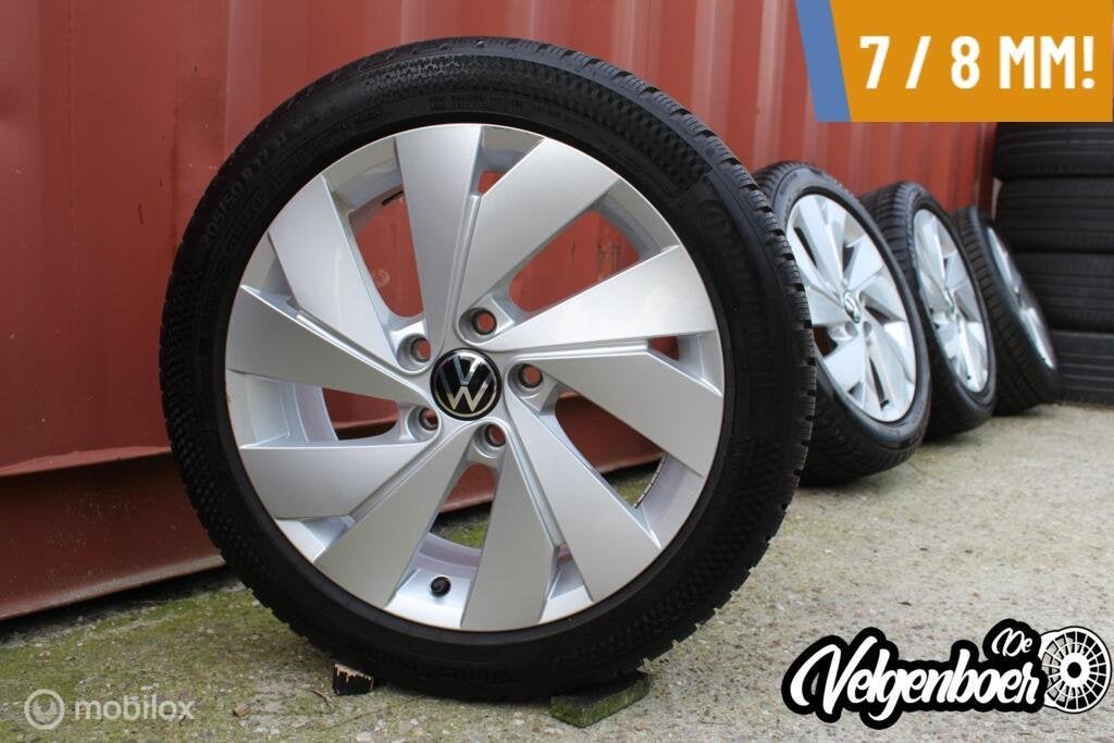Volkswagen Golf / Caddy velgen + A-merk winterbanden, Gebruikt, Banden en Velgen, 17 inch, Jetze Veldstraweg 71