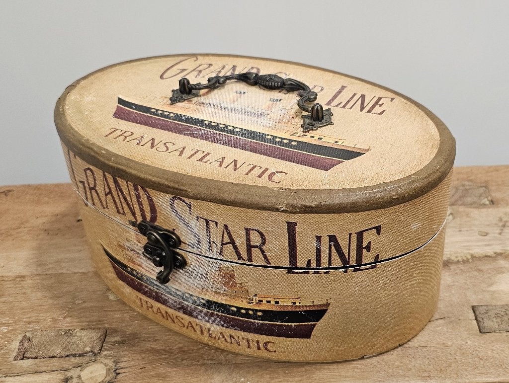 LEUK BROCANT KOFFERTJE -"GRAND STAR LINE TRANSATLANTIC", Minder dan 50 cm, Gebruikt, Overige materialen, Minder dan 50 cm