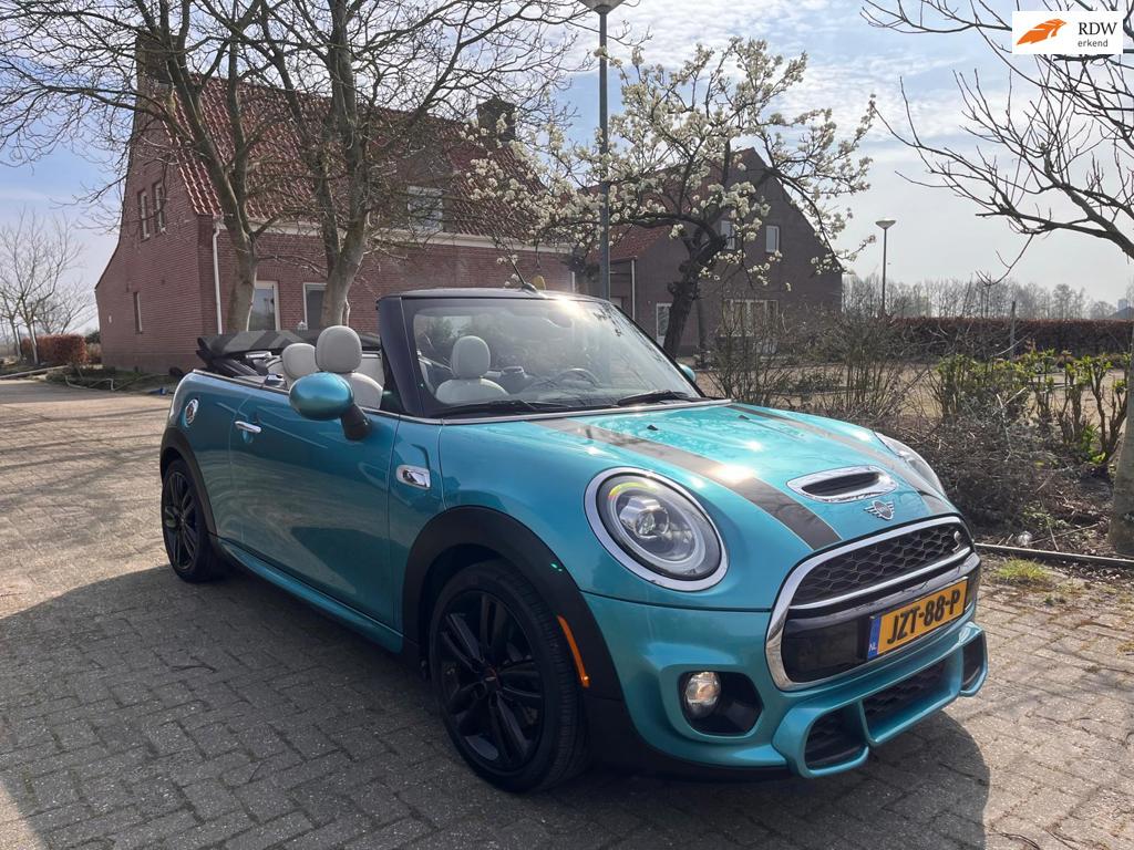 Mini 2.0 Cooper S Cabrio Chili 2019 JCW Pakket, Auto's, Mini, Bedrijf, Te koop, Cabrio, ABS, Achteruitrijcamera, Adaptive Cruise Control