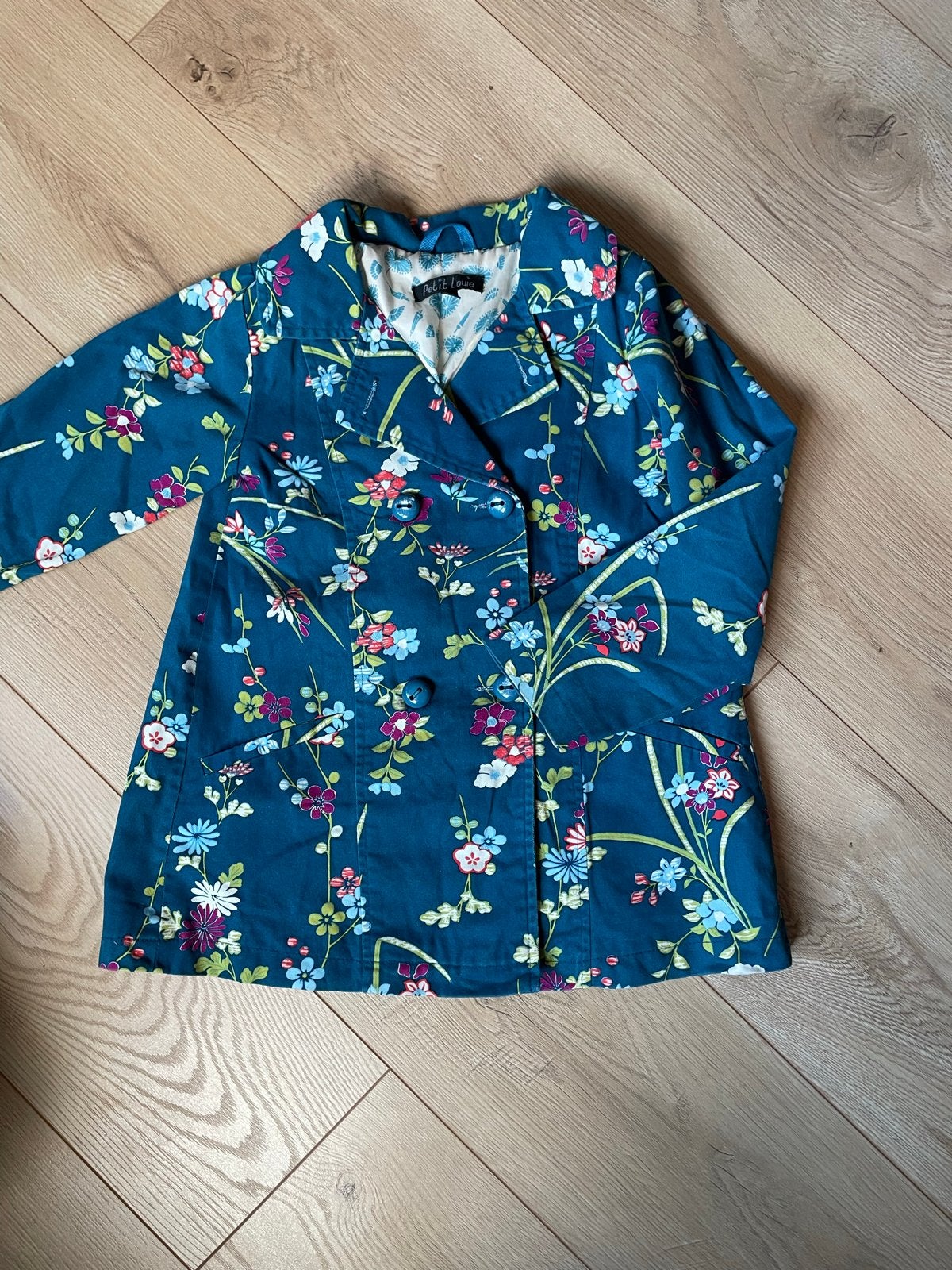 Petit Louie bloemenprint jasje maat 110/116, Kinderen en Baby's, Ophalen of Verzenden, Zo goed als nieuw, Meisje, Jas