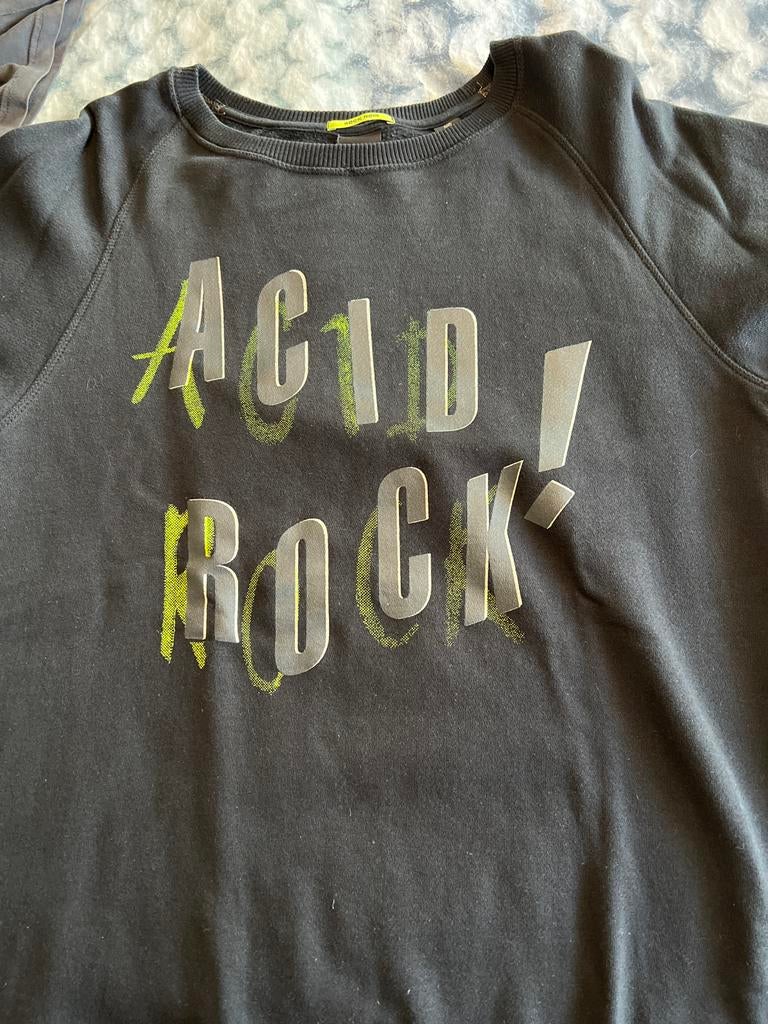Scotch & Soda "Acid Rock" Sweater Maat L, Ophalen of Verzenden, Gedragen, Maat 52/54 (L), Zwart