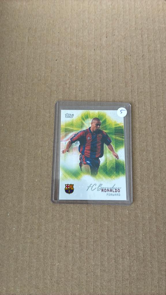 Topps team set barca ronaldo r9, Ophalen of Verzenden, Zo goed als nieuw, Plaatje