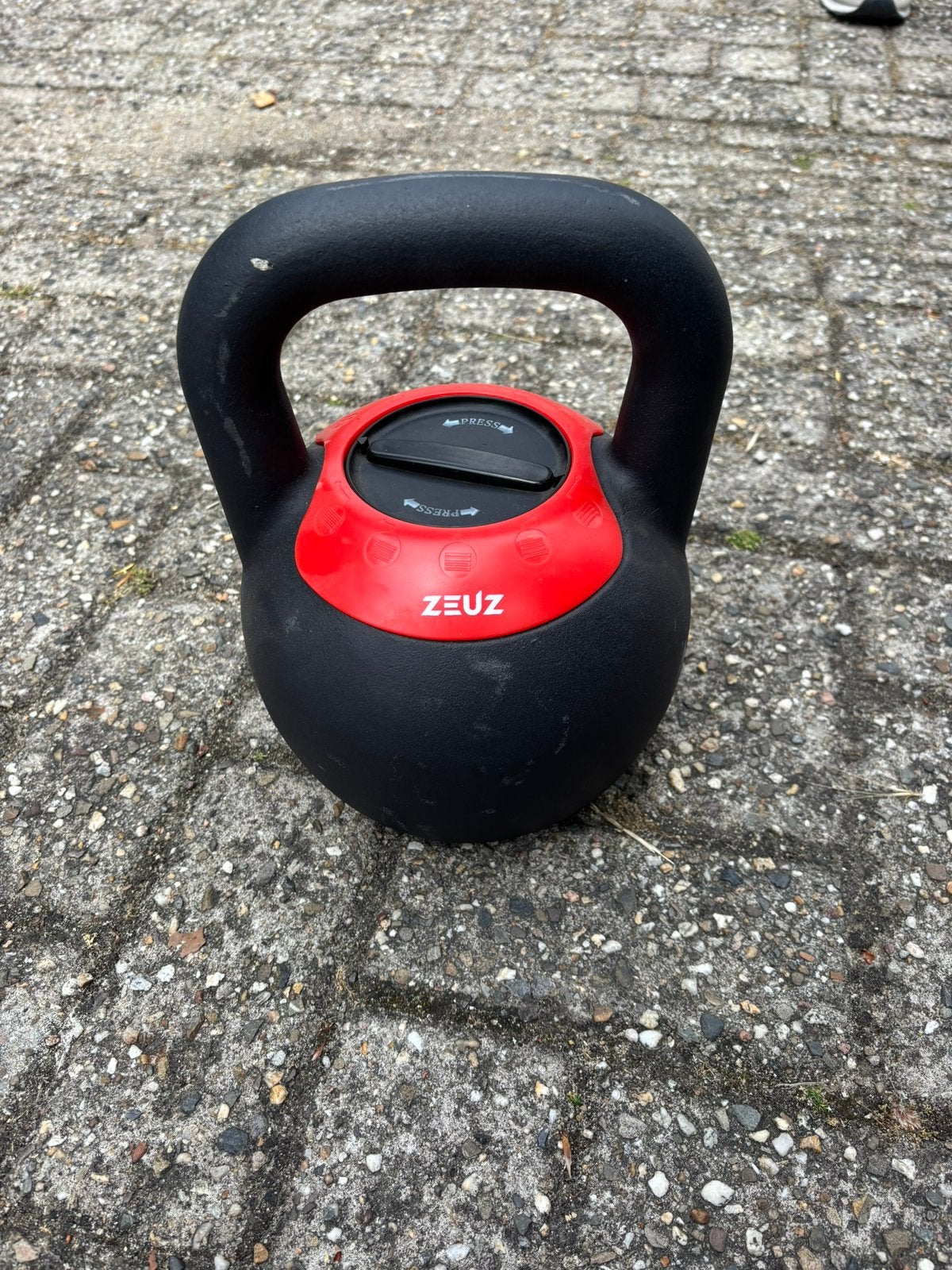 ZEUZ verstelbare kettlebell t/m 16kg, Ophalen, Zo goed als nieuw, Kettlebell