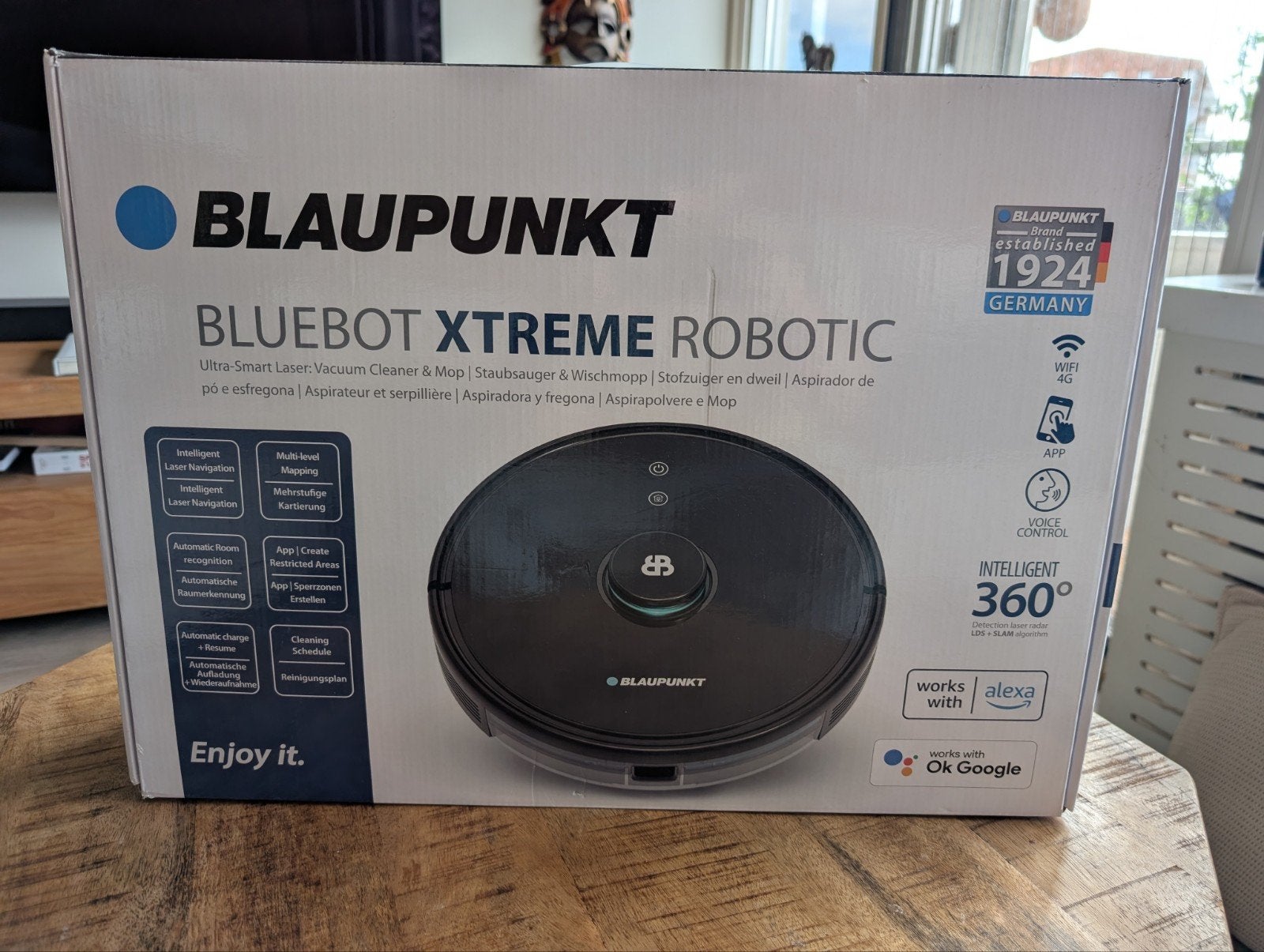 Blaupunkt Bluebot Xtreme Robotstofzuiger met Dweilfunctie, Overige merken, Bedienbaar via app, Ophalen of Verzenden, Zo goed als nieuw