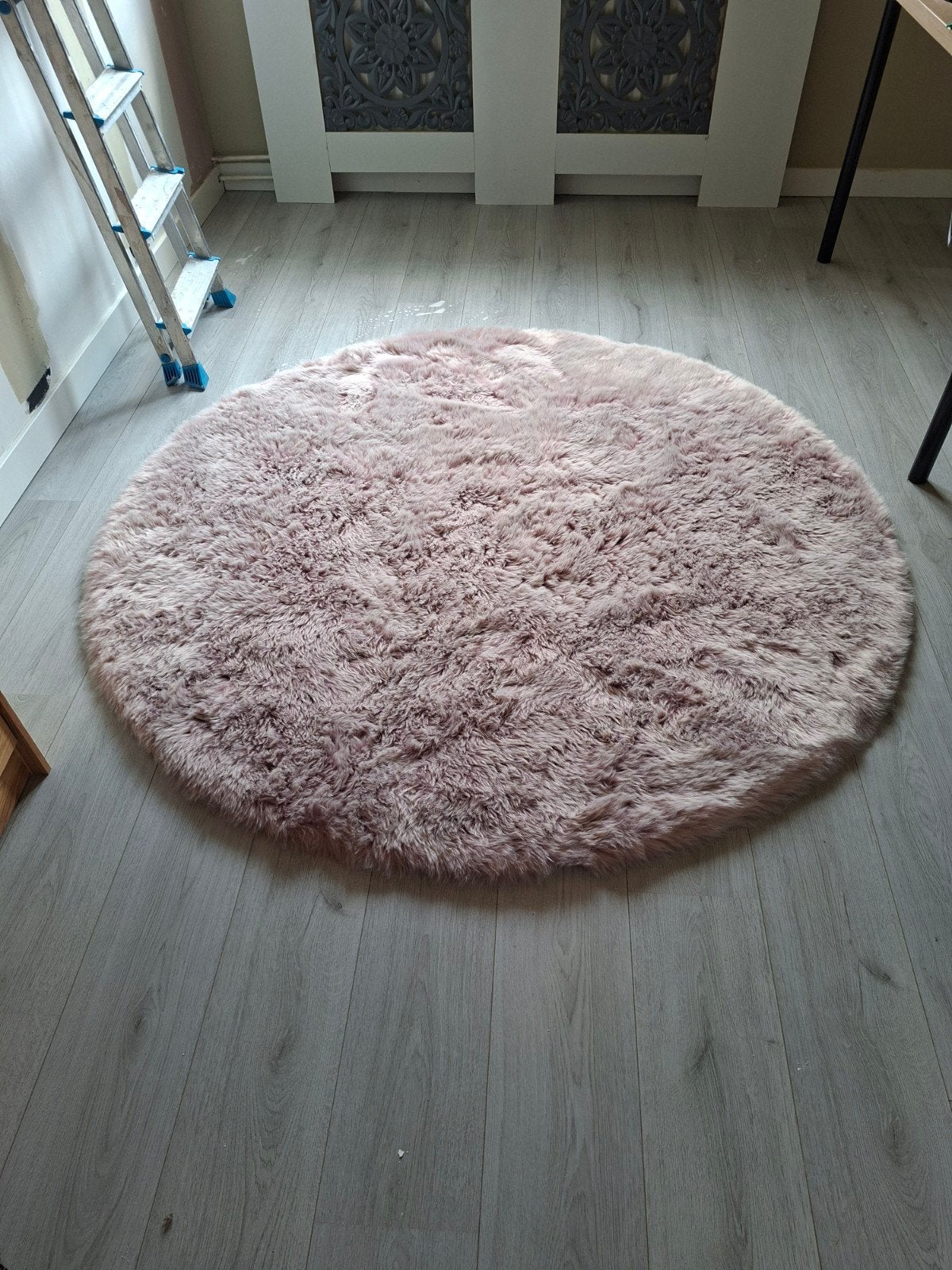 Roobol Rond Vloerkleed - Oud Roze - 160 cm, Modern, Comfortabel, Gebruikt, 150 tot 200 cm, Rond