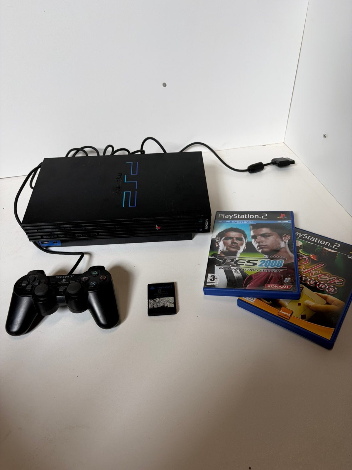 Playstation 2 Phat met controller en memmory card, Spelcomputers en Games, Spelcomputers | Sony PlayStation 3, Phat, Zo goed als nieuw