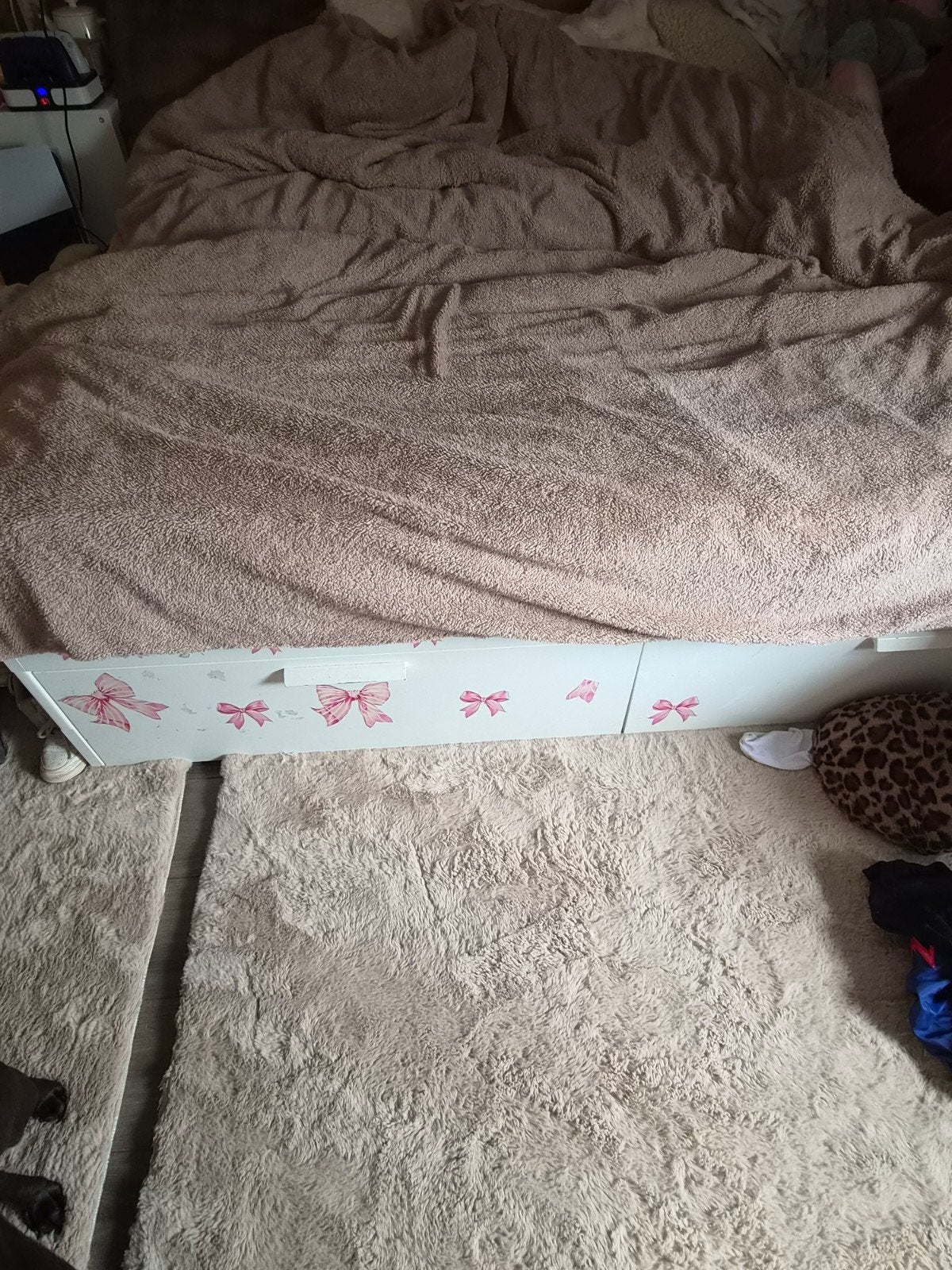 2 persoons bed van ikea malm, Huis en Inrichting, Slaapkamer | Bedden, Ophalen, Gebruikt, Wit, Tweepersoons