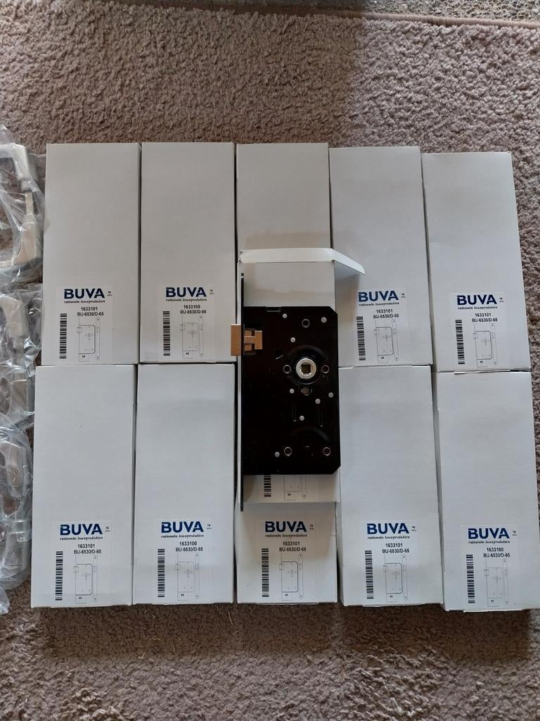 Buva, loopslot 11 stuks  en deurkrukken 10 stuks. Nieuw, Ophalen of Verzenden, Nieuw, Rvs, Slot