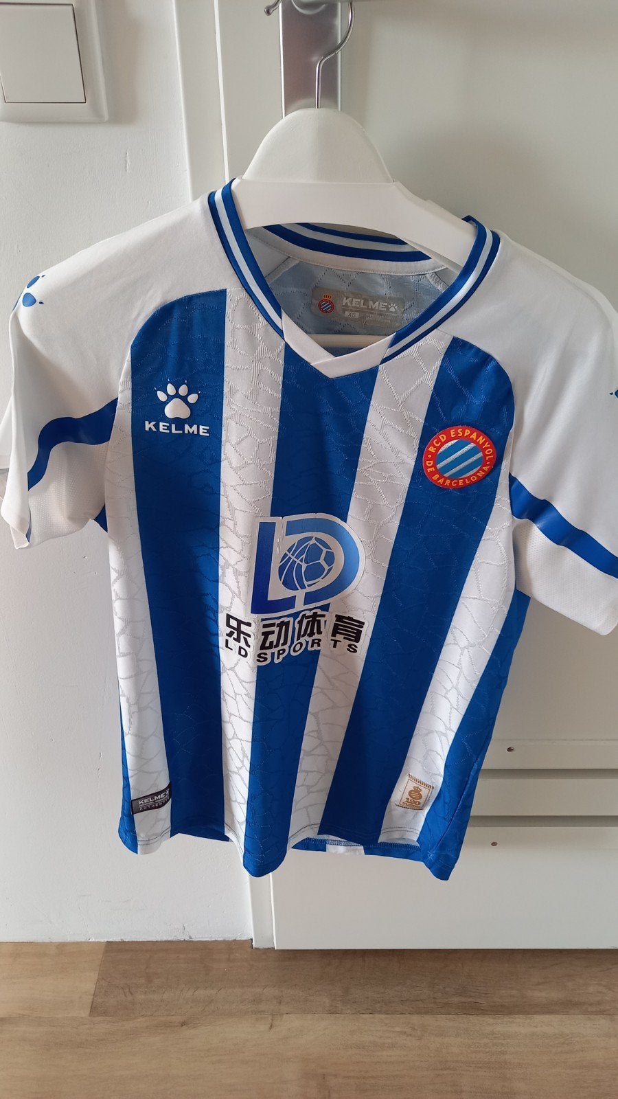 RCD Espanyol Voetbalshirt - Kelme - Maat XS, Kelme, Blauw, Ophalen of Verzenden, Zo goed als nieuw