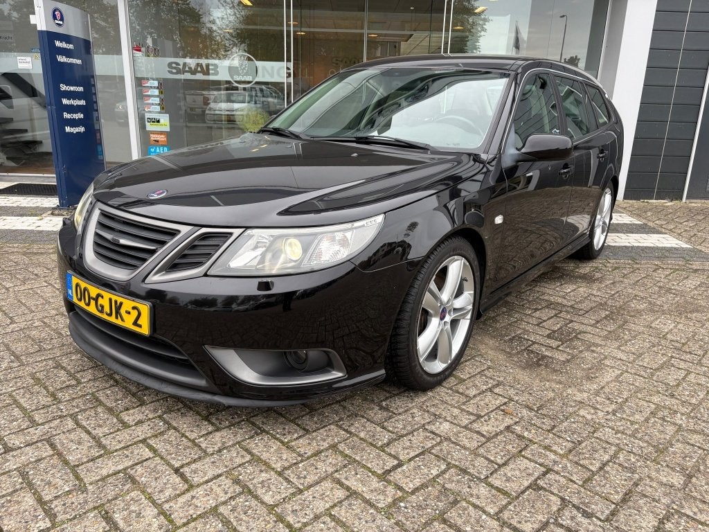 Saab 9-3 Sport Estate 2.8 T V6 Aero XWD, Auto's, Automaat, Dealer onderhouden, Zwart, 1675 kg