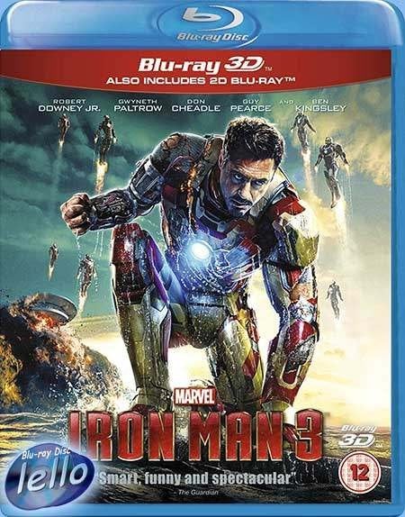 Blu-ray 3D: Marvel's Iron Man 3 (2013 Robert Downey Jr) NLO, Ophalen of Verzenden, Nieuw in verpakking, 3D Blu-ray, Actie