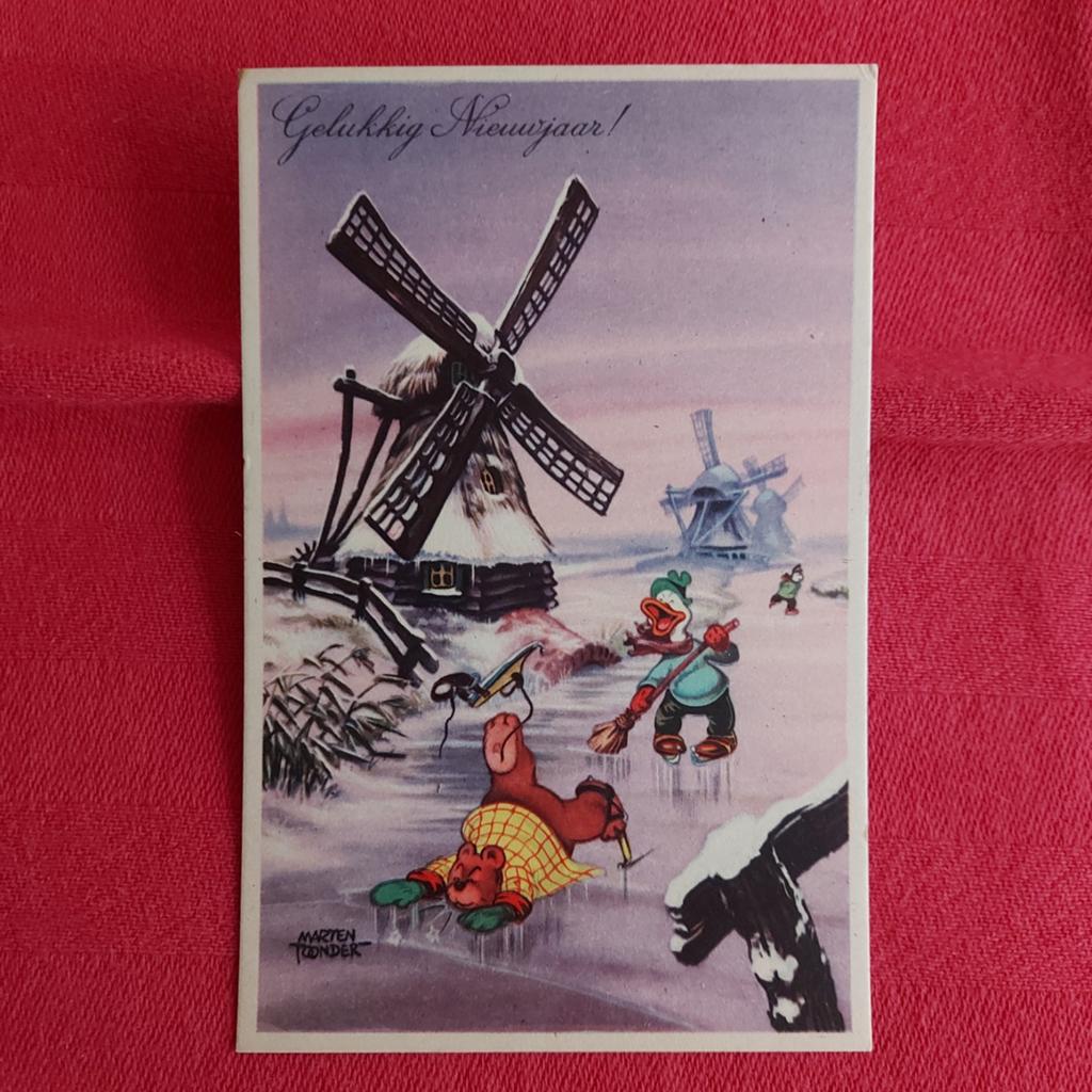 Ansichtkaart uit 1951 van Marten Toonder / Bommel, Eén stripboek, Ophalen of Verzenden, Nieuw, Marten Toonder