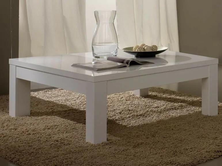 Mooie Vierkante Salontafel Hoogglans Wit, 1m x 1m, ZGAN!, Huis en Inrichting, Tafels | Salontafels, Ophalen, 50 tot 100 cm, Vierkant