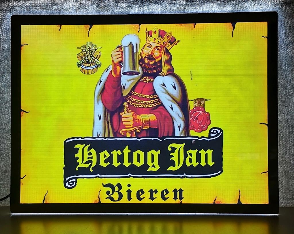 Mooie HERTOG JAN LED reclame verlichting lamp lichtbak, Verzamelen, Biermerken, Ophalen of Verzenden, Nieuw, Reclamebord, Plaat of Schild