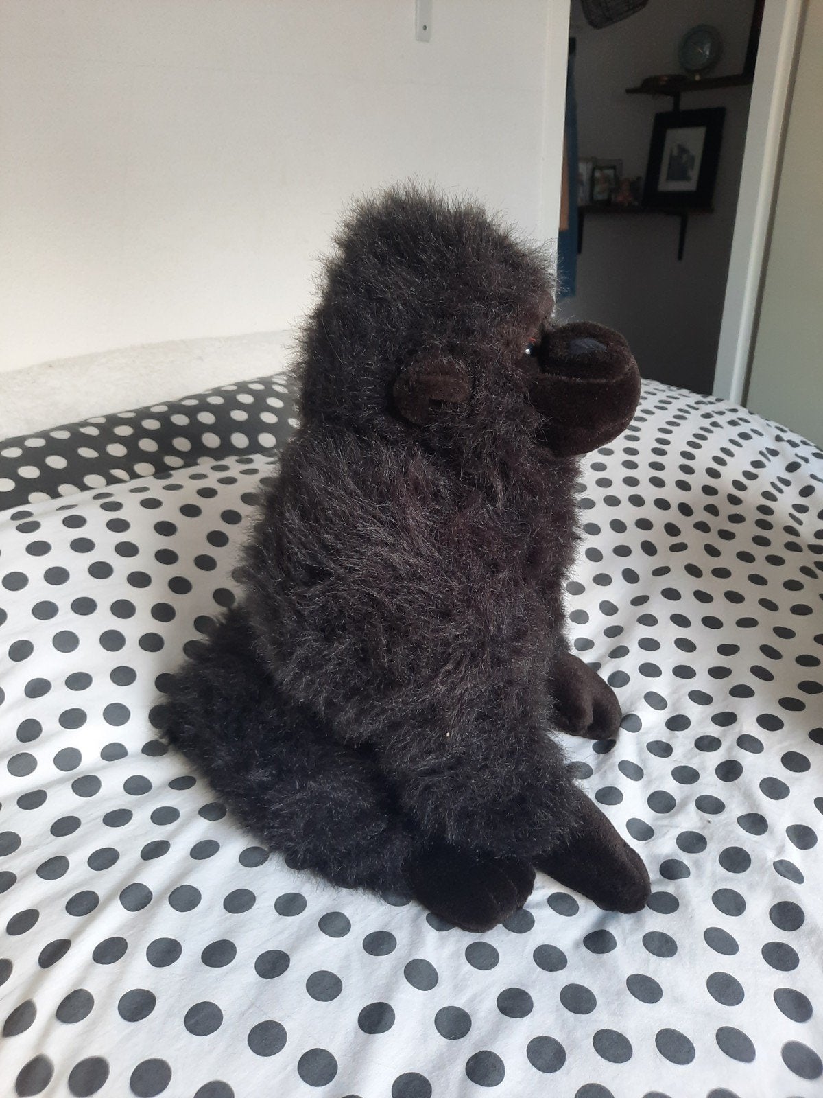 Grote pluche gorilla - Zo goed als nieuw, Overige merken, Overige karakters, Zwart, Ophalen of Verzenden