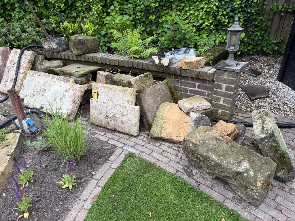 Bentheimer zandsteen, Tuin en Terras, Ophalen, Gebruikt, Zandsteen, Overige typen