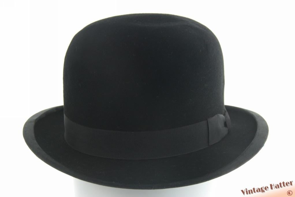 Antieke bolhoed Compagnie Anglaise Aeroleger zwart vilt 57, Antiek en Kunst, Antiek | Kleding en Accessoires, Ophalen of Verzenden