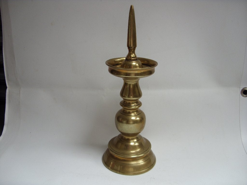 penkandelaar kraagkandelaar 1600 Neurenberg brons, Antiek en Kunst, Ophalen of Verzenden, Koper of Brons