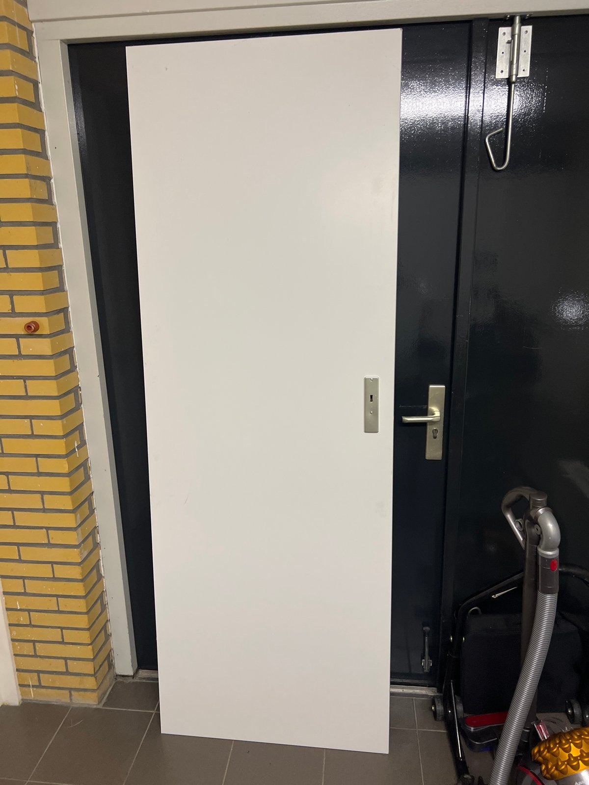 Witte binnendeur 75x211,5 cm met beslag, Ophalen, Gebruikt, Minder dan 80 cm, Binnendeur