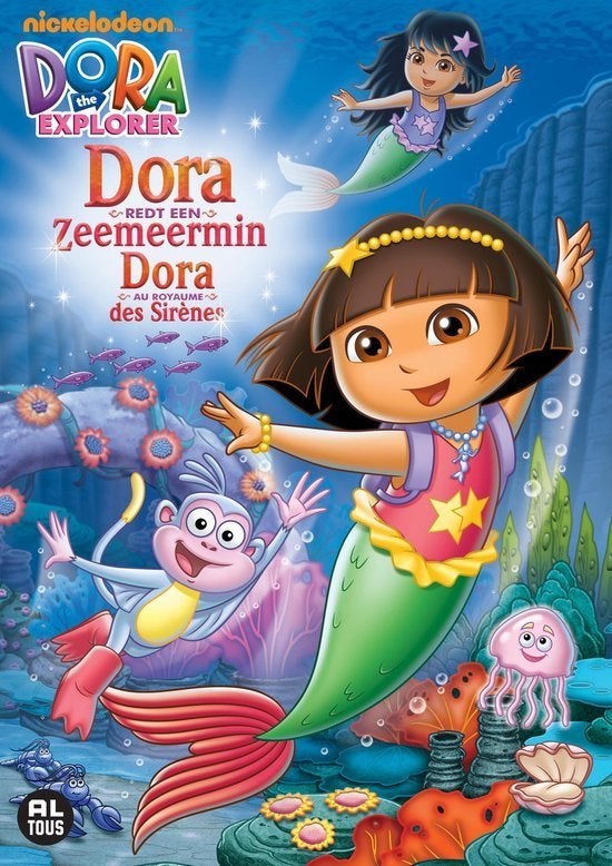 DVD Dora The Explorer - Dora Redt Een Zeemeermin, Avontuur, Alle leeftijden, Tv-serie, Ophalen of Verzenden