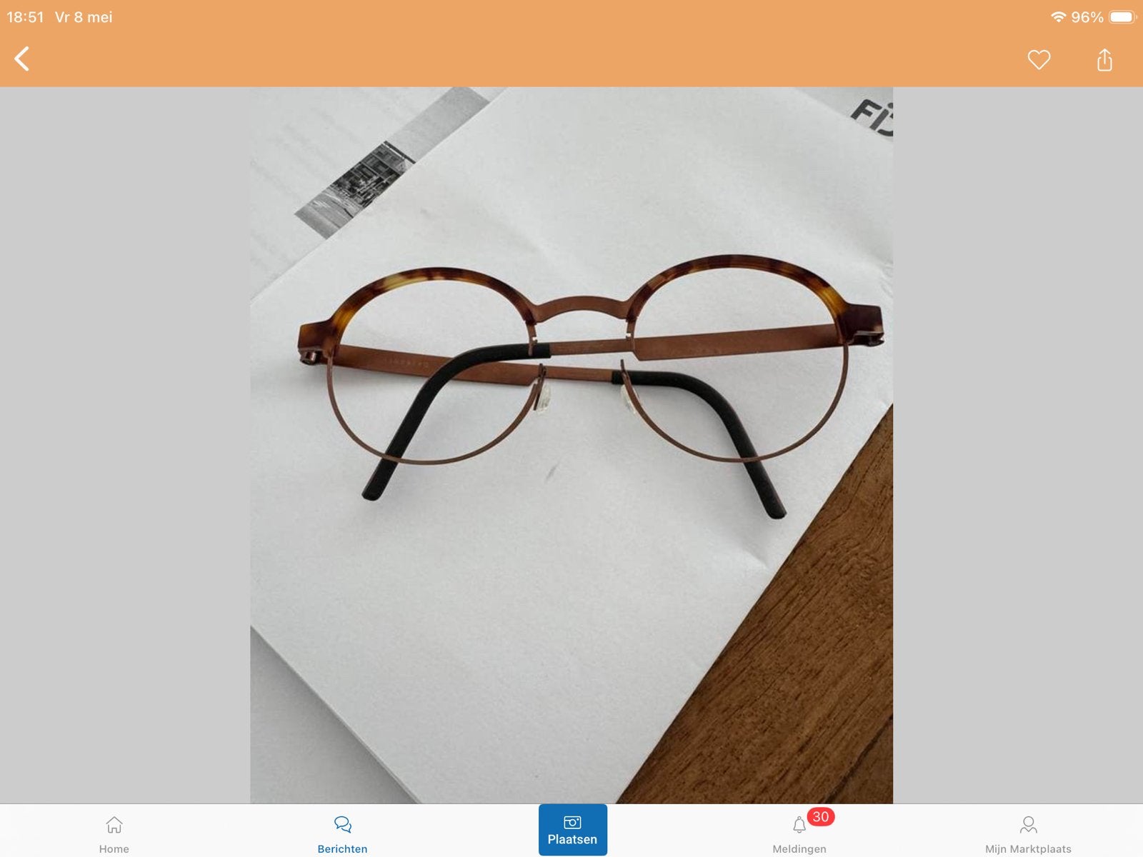 Lindberg brilmontuur - Zo goed als nieuw, Sieraden, Tassen en Uiterlijk, Zonnebrillen en Brillen | Dames, Overige merken, Bruin