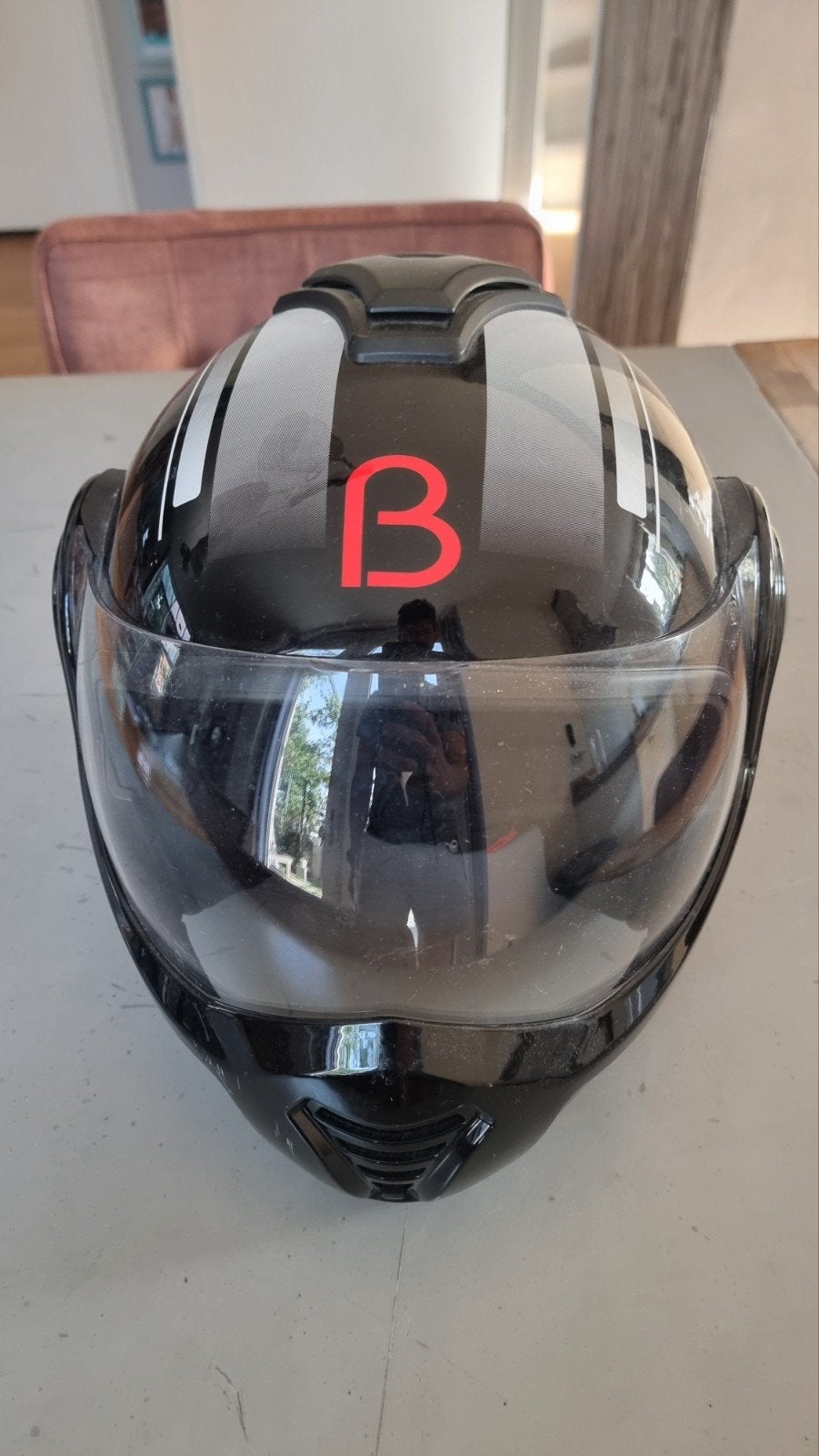 BEON Systeemhelm B 702 GT Reverse Zwart Maat L, Motoren, Overige merken, Systeemhelm, Ophalen of Verzenden, L