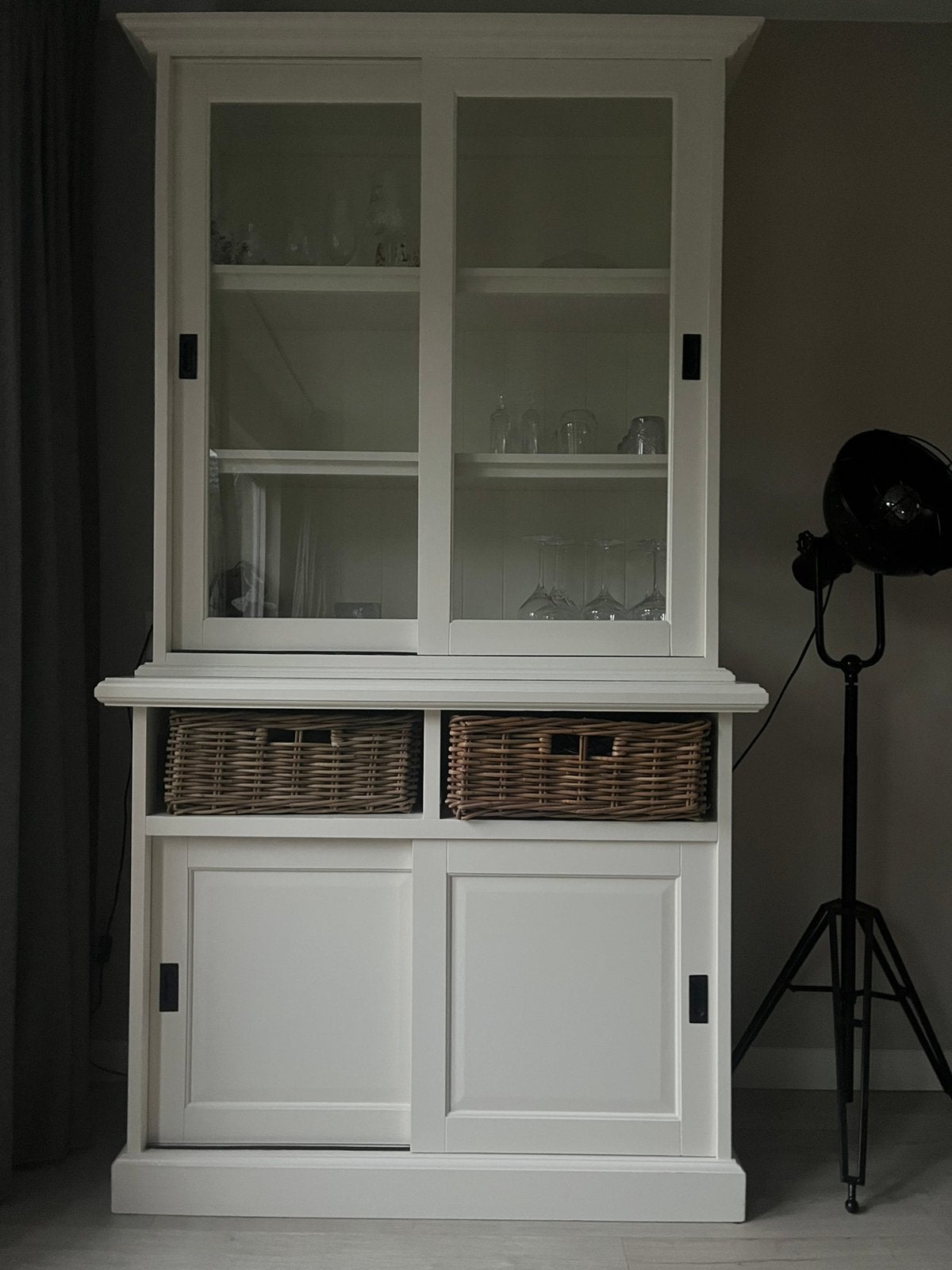 Witte buffetkast 120 cm, Ophalen, Gebruikt, 100 tot 150 cm, 200 cm of meer